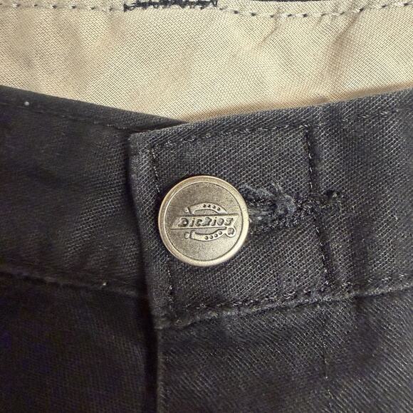 Dickies Mens Black Chino Work Pants Size 36UL Regular Fit-Cargo Zipper Pockets - Picture 6 of 14